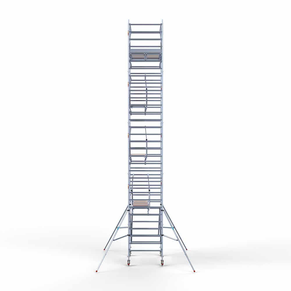 7) Rolsteiger Euroscaffold voorloopleuning dubbel 1.35 x 1.90 x 10.2 meter werkhoogte vrijstaand - Afbeelding 3