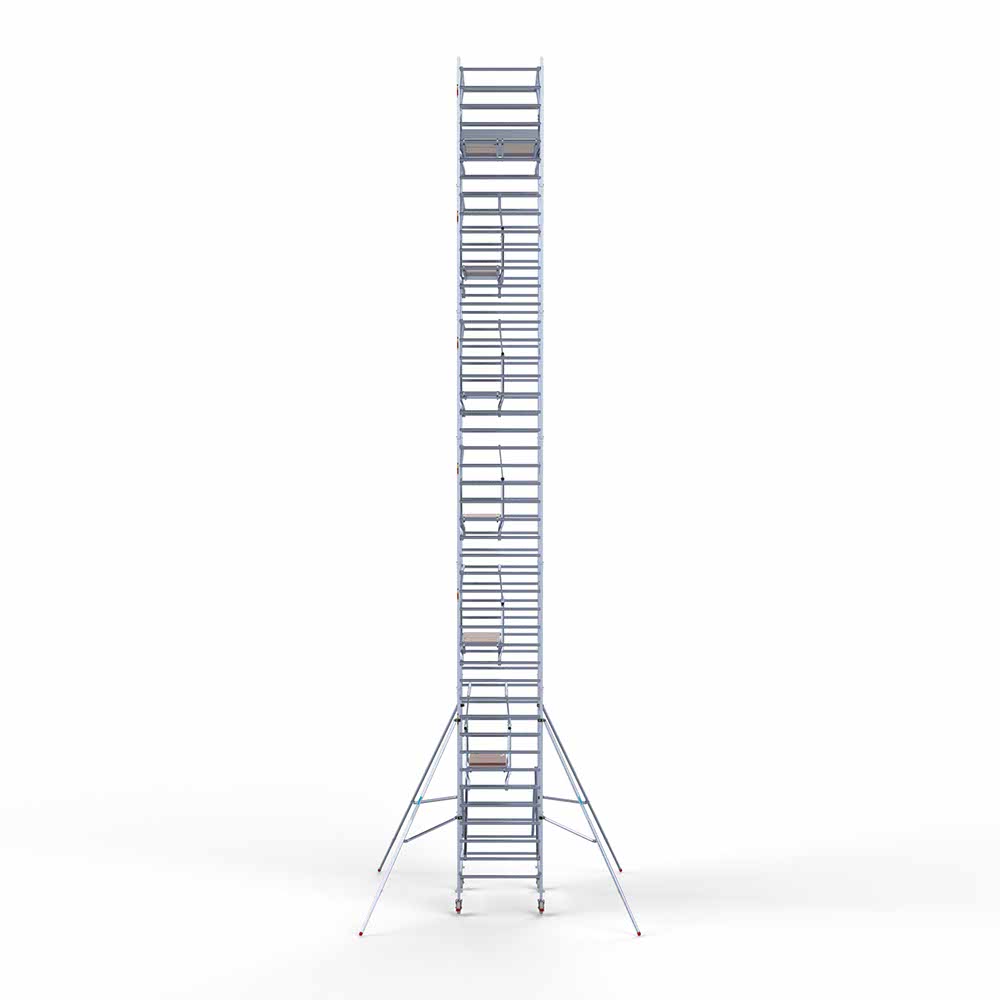 9.2) Rolsteiger Euroscaffold voorloopleuning dubbel 1.35 x 1.90 x 14.2 meter werkhoogte vrijstaand - Afbeelding 3