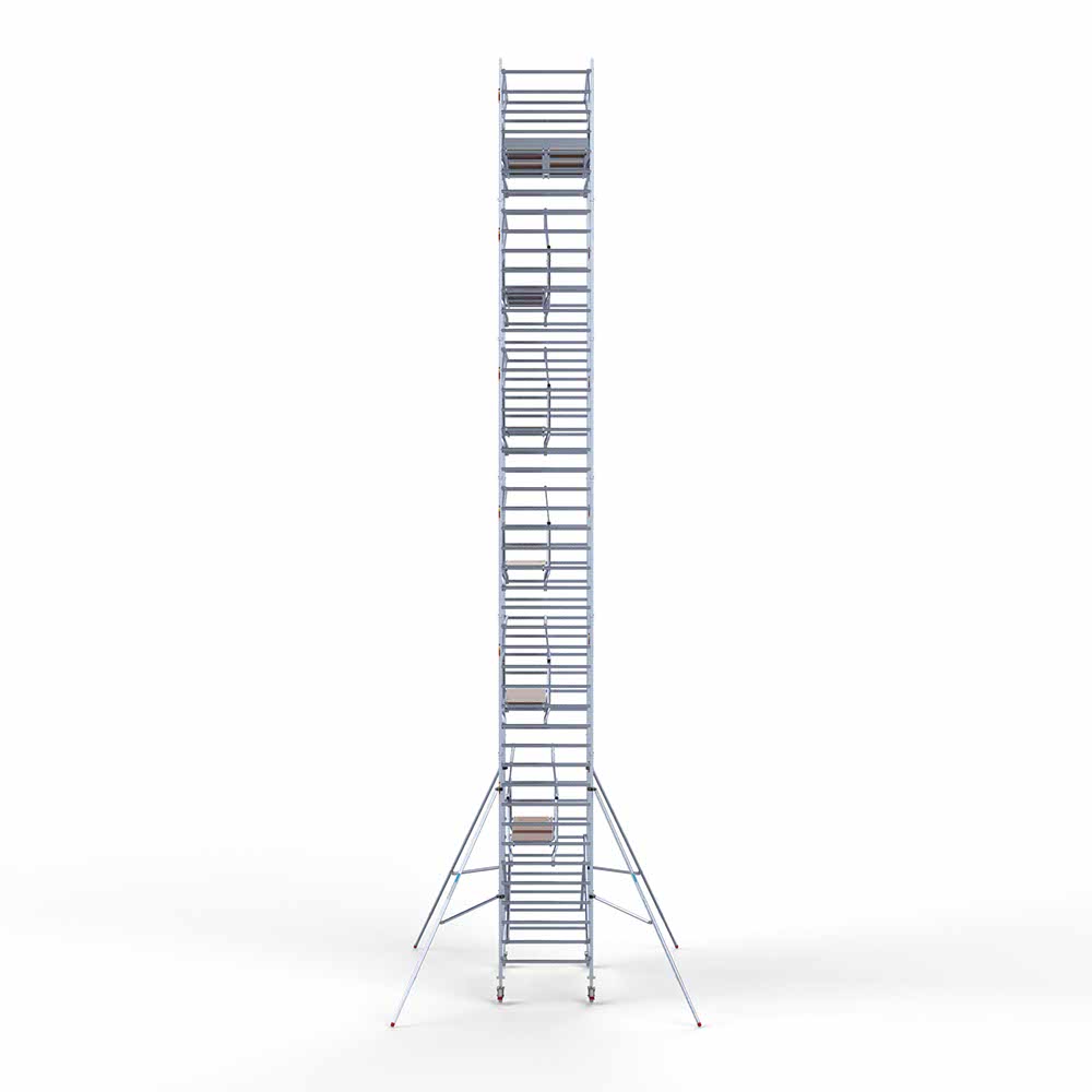 9.2) Rolsteiger Euroscaffold voorloopleuning Dubbel 1.35 x 2.50 x 14.2 meter werkhoogte vrijstaand - Afbeelding 3