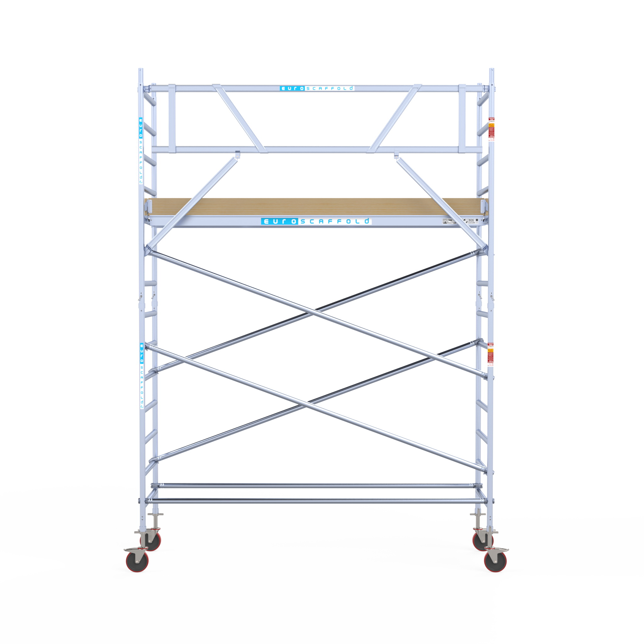 2) Rolsteiger Euroscaffold Basic 0.90 x 3.05 x 5.2m werkhoogte tegen de gevel - Afbeelding 2