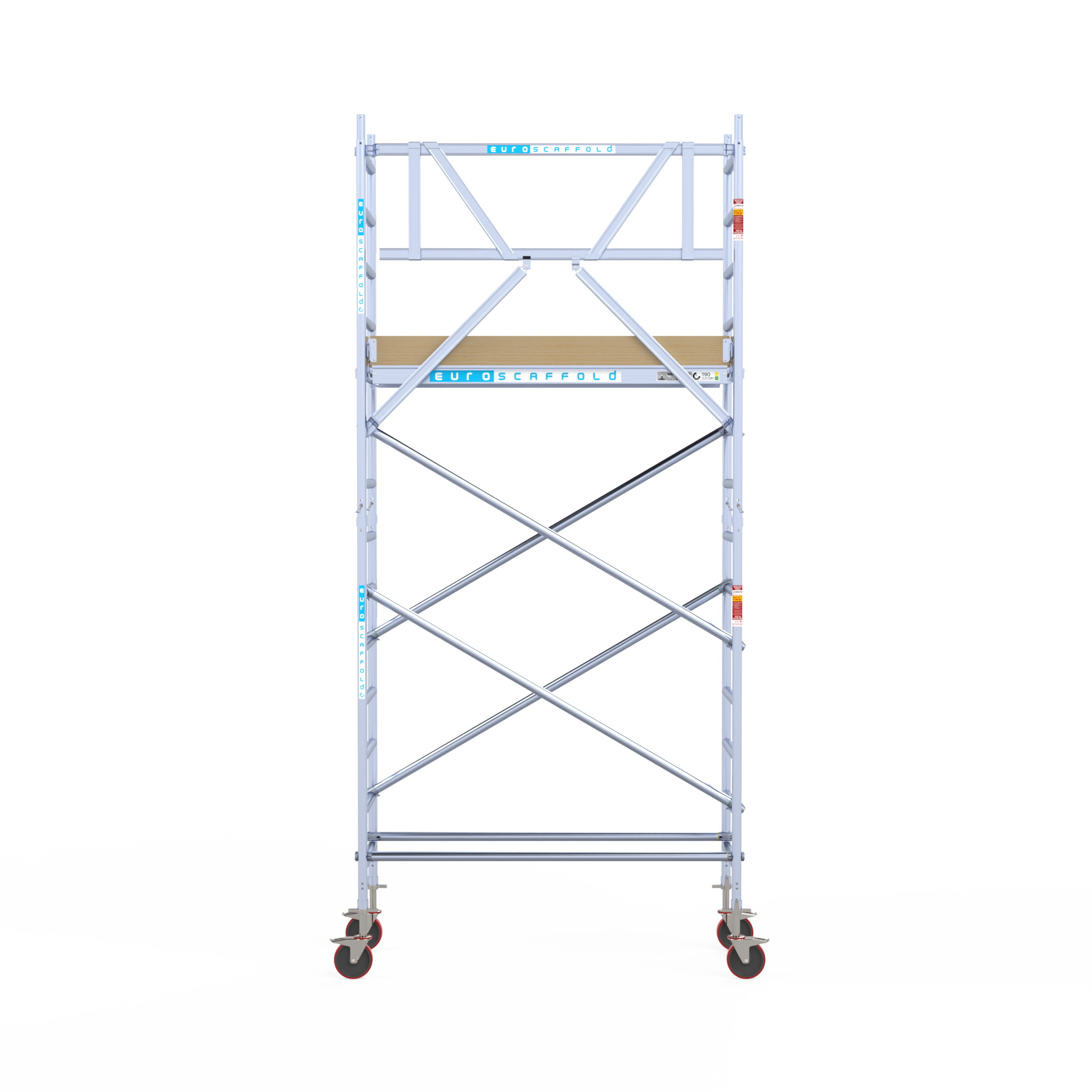 2) Rolsteiger Euroscaffold Basic 0.75 x 1.90 x 5.2m werkhoogte tegen de gevel - Afbeelding 2