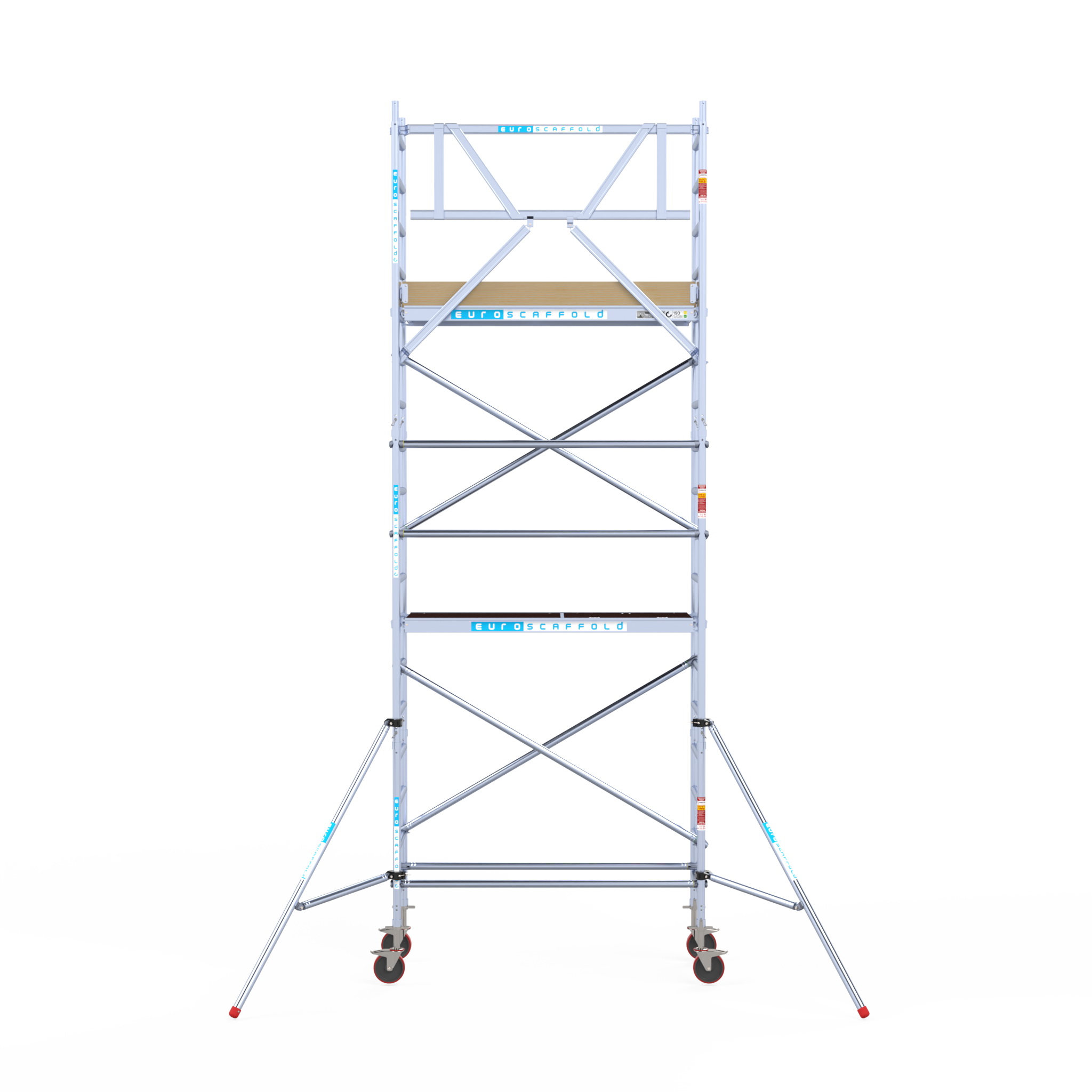 3) Rolsteiger Euroscaffold Basic 0.75 x 1.90 x 6.2m werkhoogte tegen de gevel - Afbeelding 2