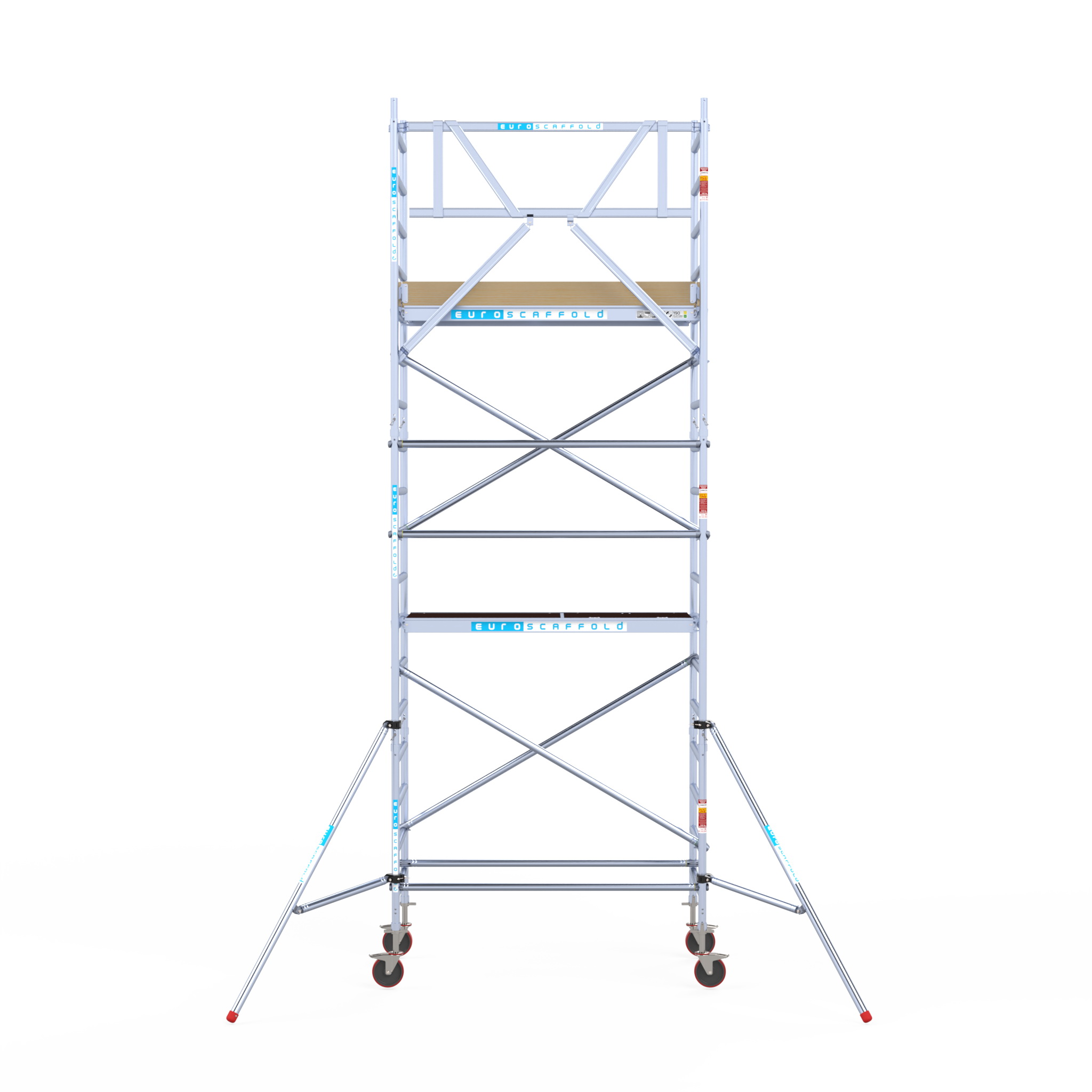 3) Rolsteiger Euroscaffold Basic 0.90 x 1.90 x 6.2m werkhoogte tegen de gevel - Afbeelding 2
