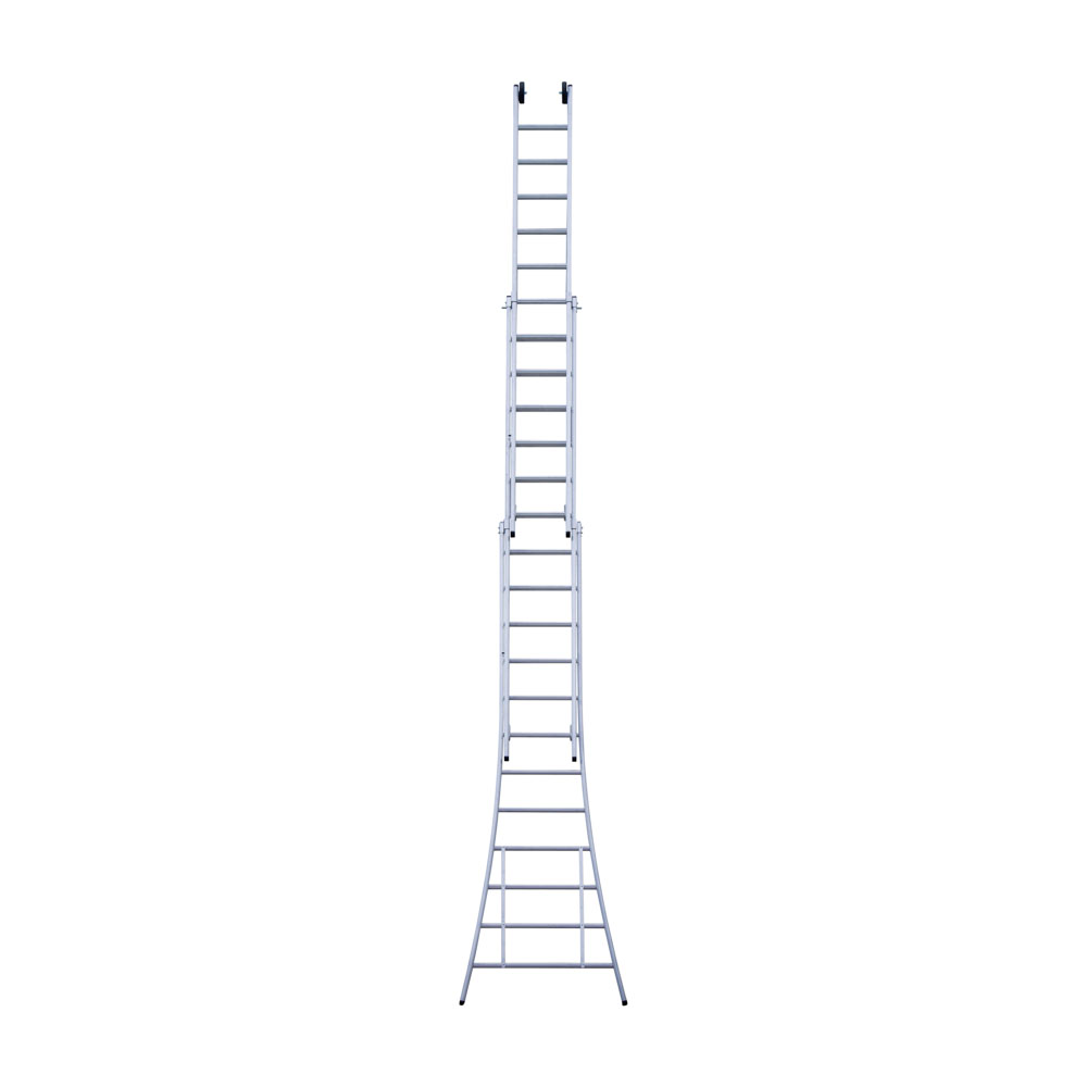 3) Driedelige Reformladder 3x12 + gevelrollen Eurostairs - Afbeelding 3