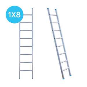 2) Rechte Enkele Ladder 1x8 Eurostairs