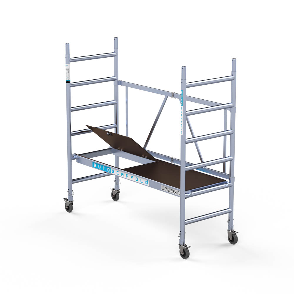 2) Euroscaffold Kamersteiger met luik - werkhoogte 3 mtr - Afbeelding 6