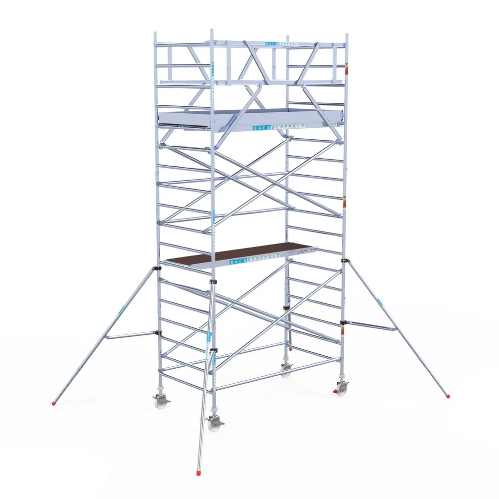 Rolsteiger Euroscaffold vrijstaand 1.35 x 2.50 x 6.2m werkhoogte CARBON uit de FOLDER