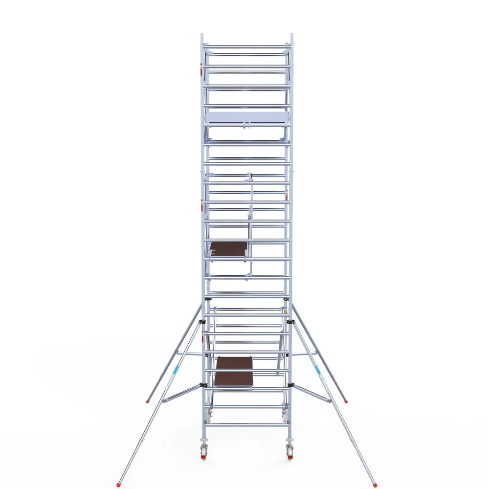 4) Rolsteiger Euroscaffold voorloopleuning Dubbel 1.35 x 3.05 x 7.2 meter werkhoogte vrijstaand - Afbeelding 3