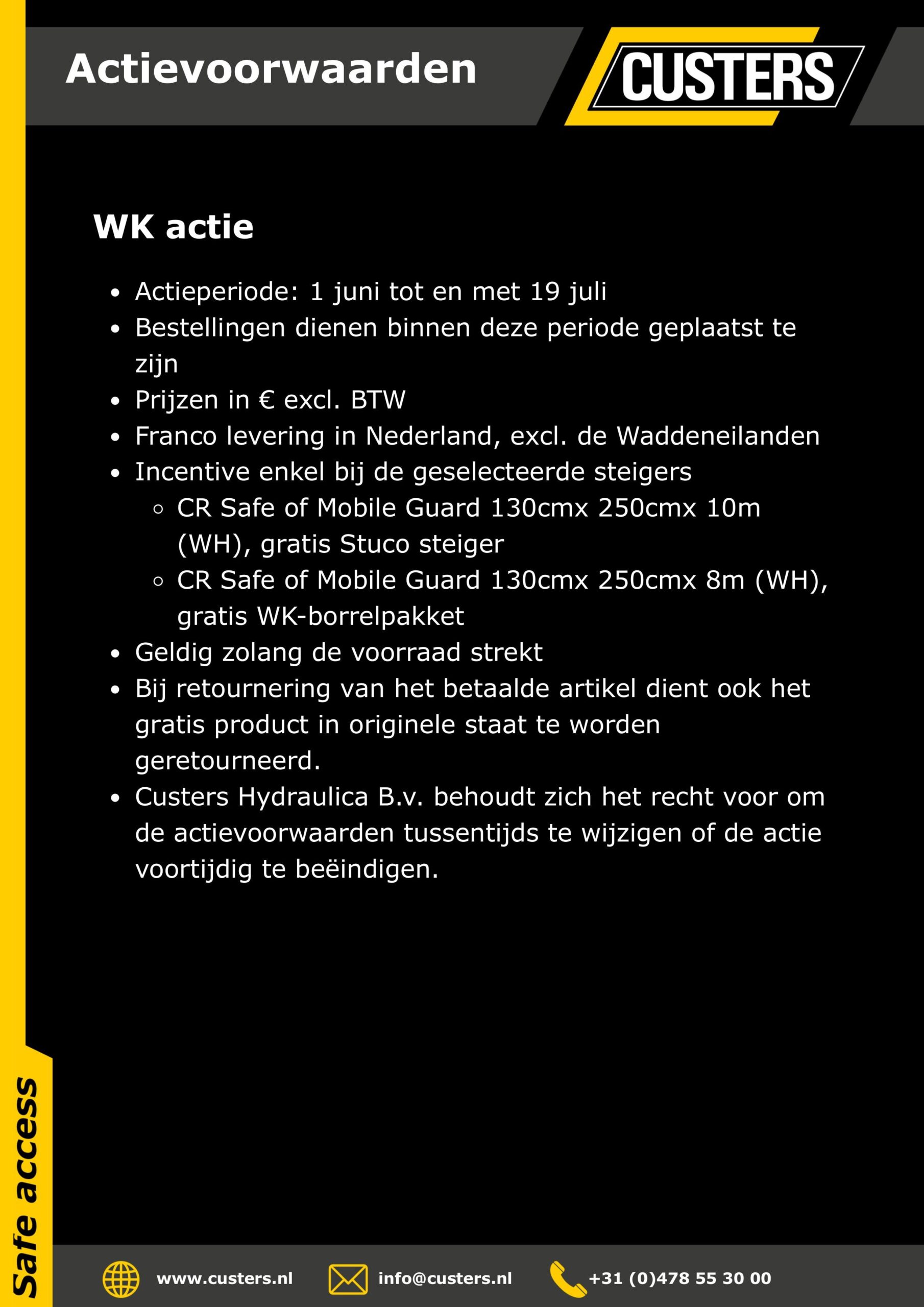 4) WK-Actie: Custers CR Rolsteiger Mobile Guard 1.3x2.5x10.2m + GRATIS STUCO STEIGER - Afbeelding 2