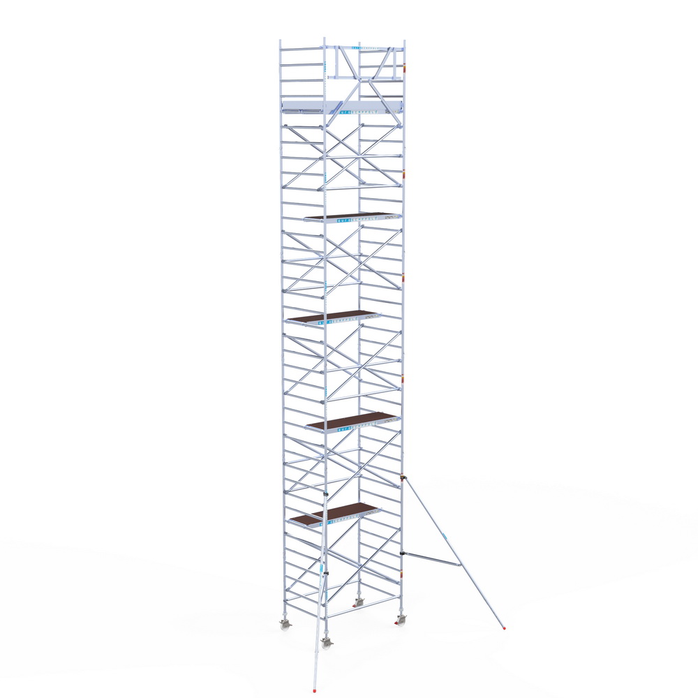 9.0) Rolsteiger Euroscaffold 1.35 x 1.90 x 12.2m werkhoogte tegen de gevel