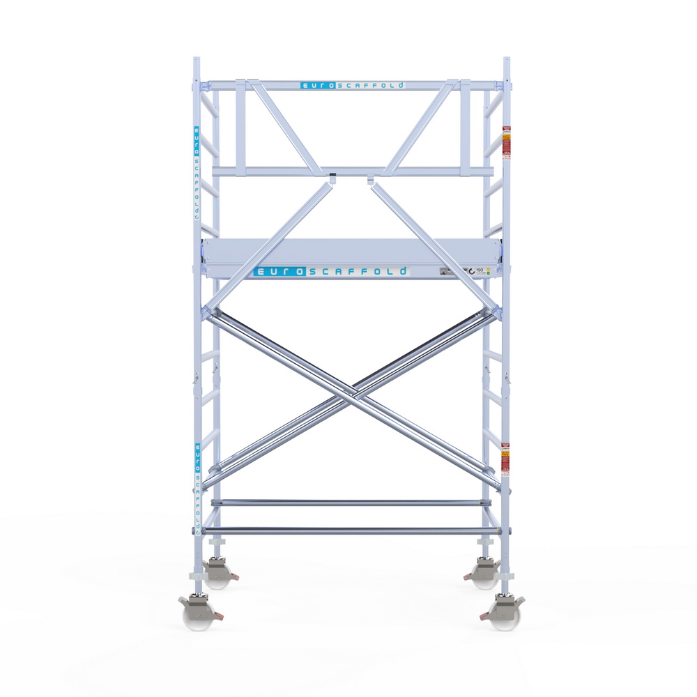 1) Rolsteiger Euroscaffold 1.35 x 1.90 x 4.2m werkhoogte tegen de gevel - Afbeelding 2