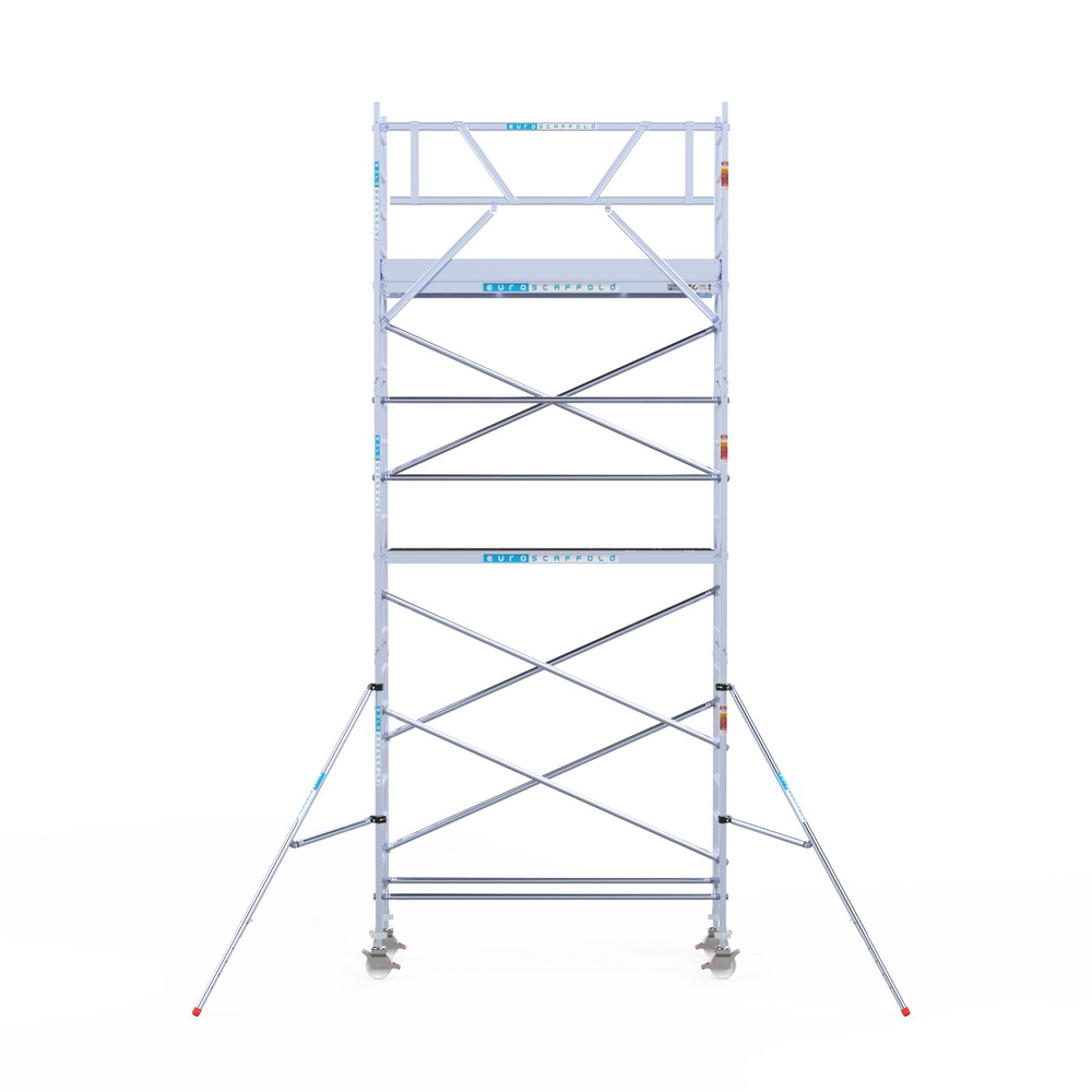 4) Rolsteiger Euroscaffold 0.75 x 2.50 x 7.2m werkhoogte tegen de gevel - Afbeelding 2