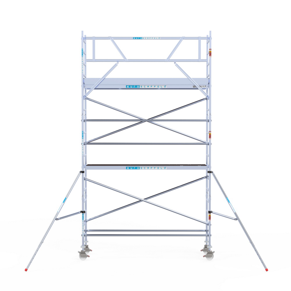 3) Rolsteiger Euroscaffold 0.75 x 3.05 x 6.2m werkhoogte tegen de gevel - Afbeelding 2