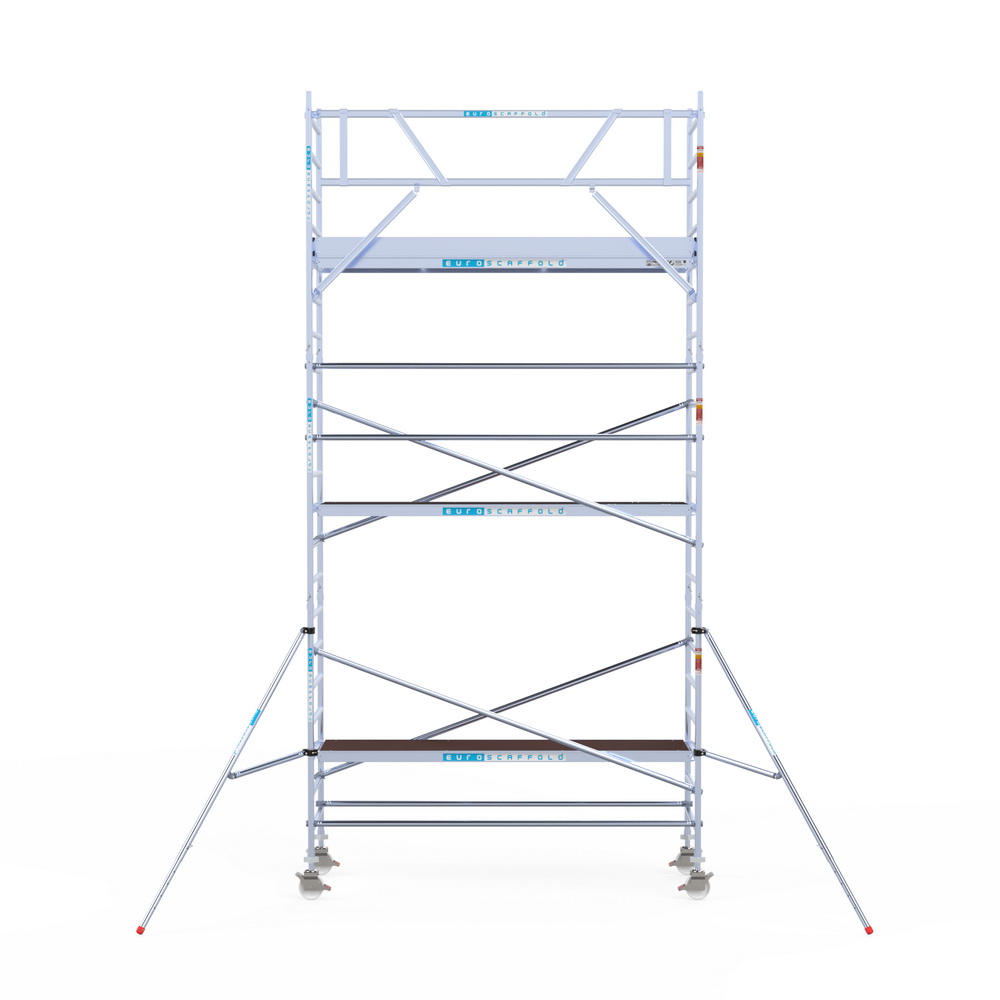 4) Rolsteiger Euroscaffold 0.90 x 3.05 x 7.2m werkhoogte tegen de gevel - Afbeelding 2