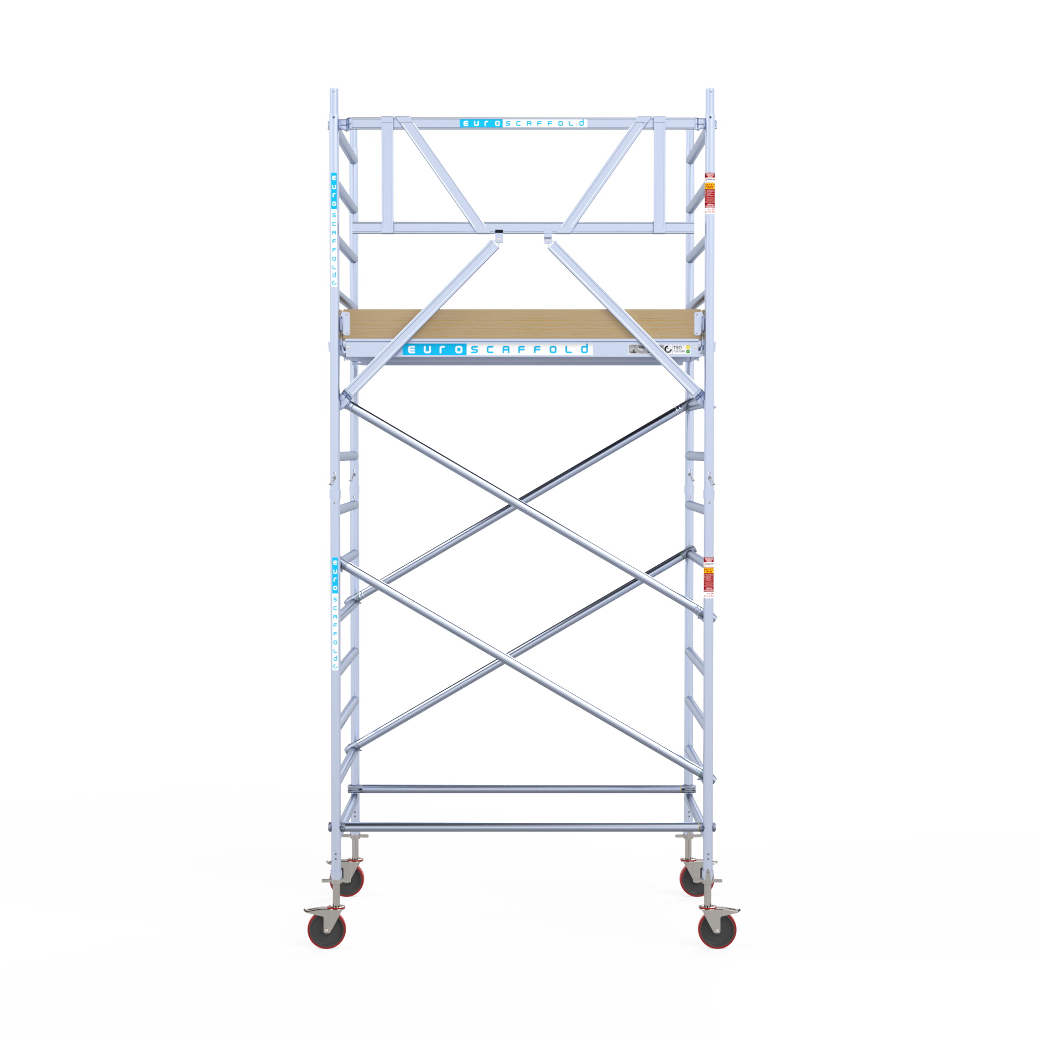 2) Rolsteiger Euroscaffold Basic 1.35 x 1.90 x 5.2m werkhoogte tegen de gevel - Afbeelding 2