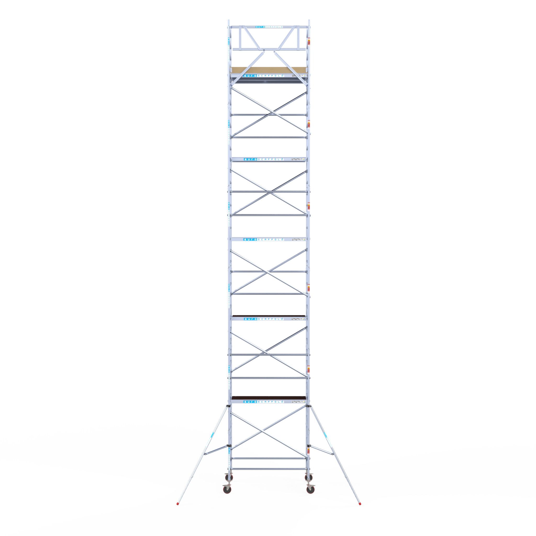 9) Rolsteiger Euroscaffold Basic 1.35 x 1.90 x 12.2m werkhoogte tegen de gevel - Afbeelding 2