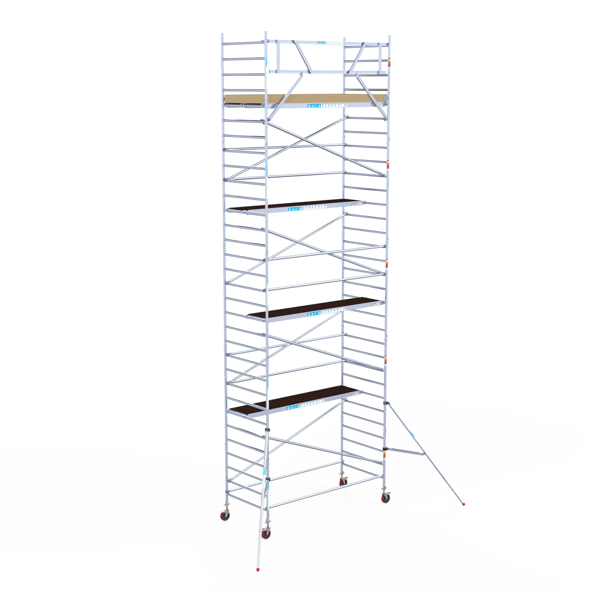 7) Rolsteiger Euroscaffold Basic 1.35 x 3.05 x 10.2m werkhoogte tegen de gevel